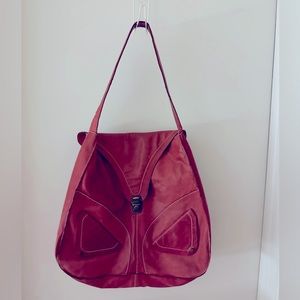 Lazzaro red leather bag, made in Argentina